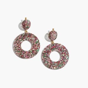 Madewell Glitter Circle Statement Earrings